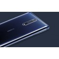 Nokia 8 Back Cover with frame [Matt Blue]